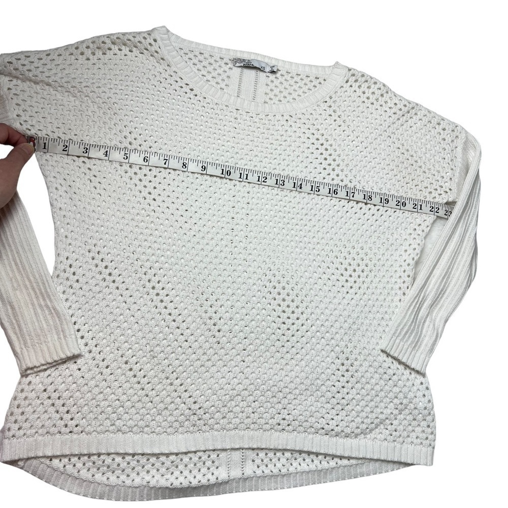 Prana Women’s Open Knit Sweater XS - M Organic Cotton White Eyelet Summer READ - Picture 5 of 7